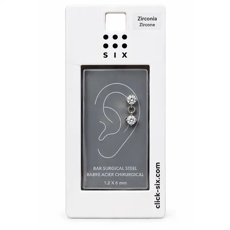 titanium-zirconia-dangle-ear-piercing-1-2x6mm پیرسینگ گوش تیتانیوم زیرکونیا آویزدار نقرهای