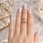 انگشتر دو حلقه‌ای طرح کراس