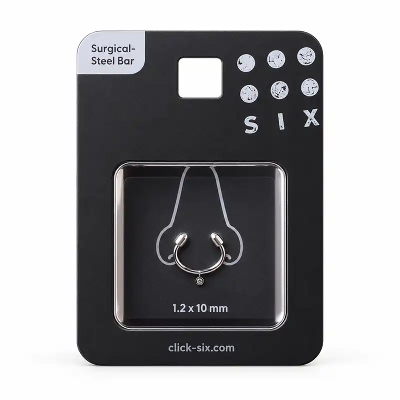surgical-steel-septum-ring-1-2x10mm پیرسینگ بینی استیل جراحی ساده نقرهای