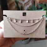 پابند نقره ای|پابند دخترانه طرح پولک نقره ای|3 لاین - تصویر 3